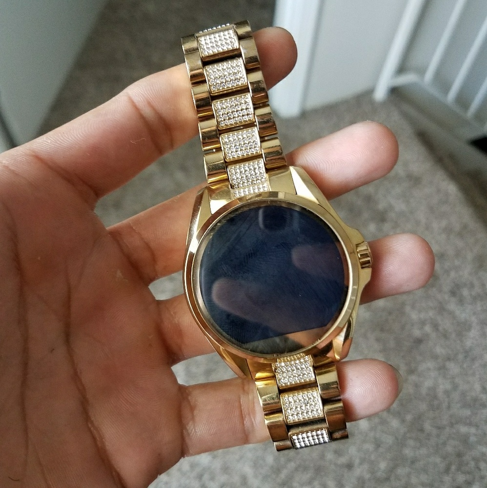 Michael Kors Gold/Crystal Smart Watch.
